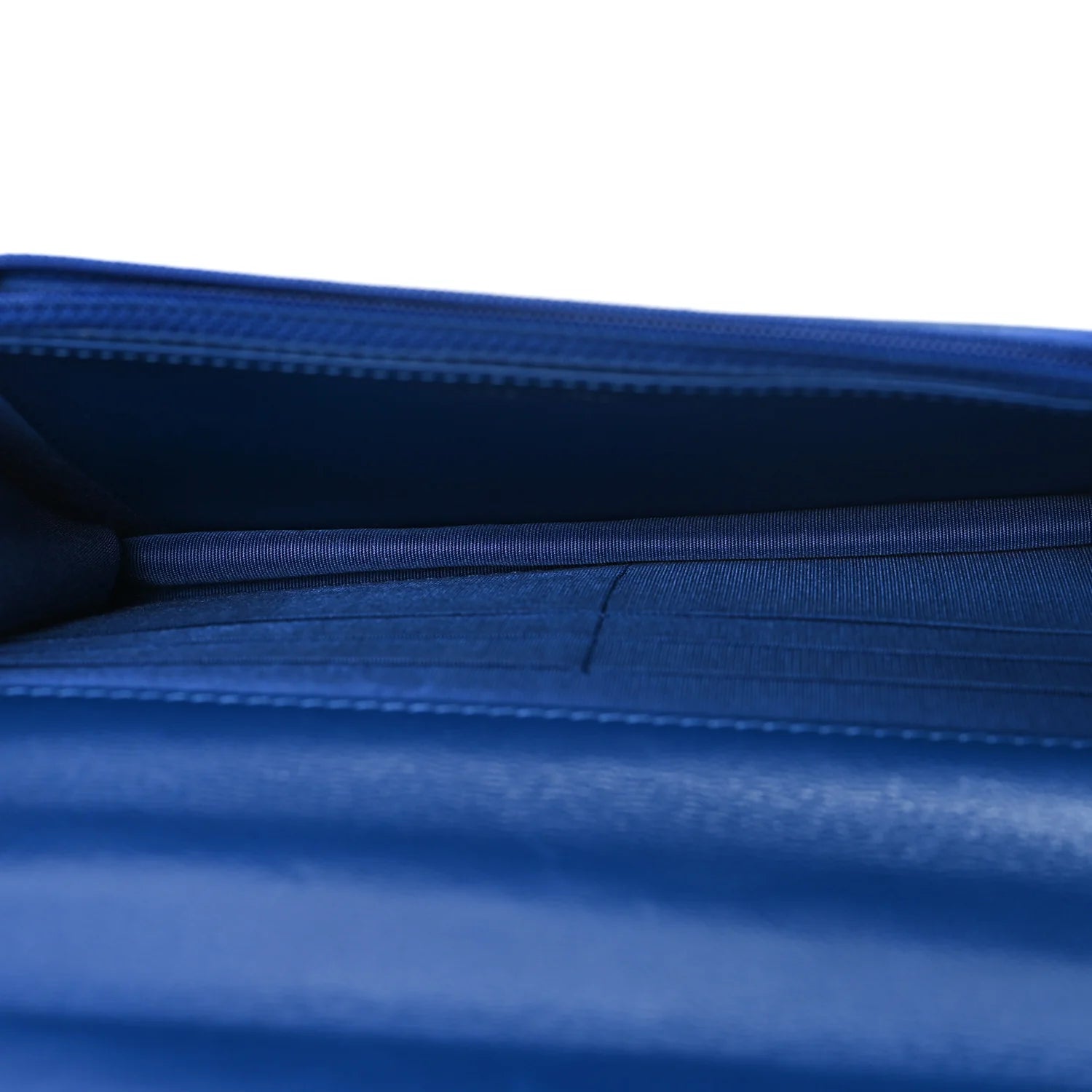 Shiny Goatskin Quilted  19 Wallet on Chain WOC Blue