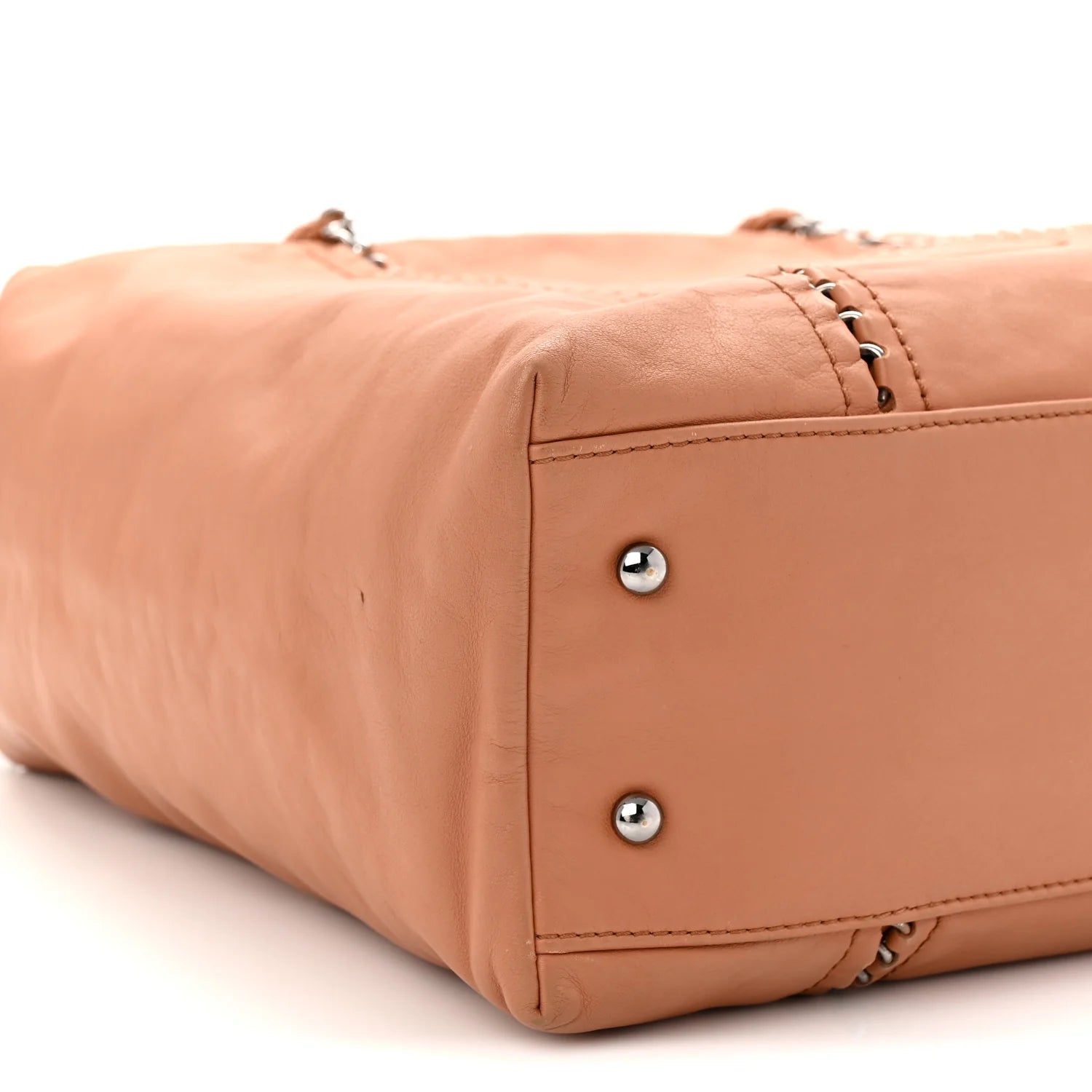 Smooth Calfskin Luxe Ligne Tote Dark Beige