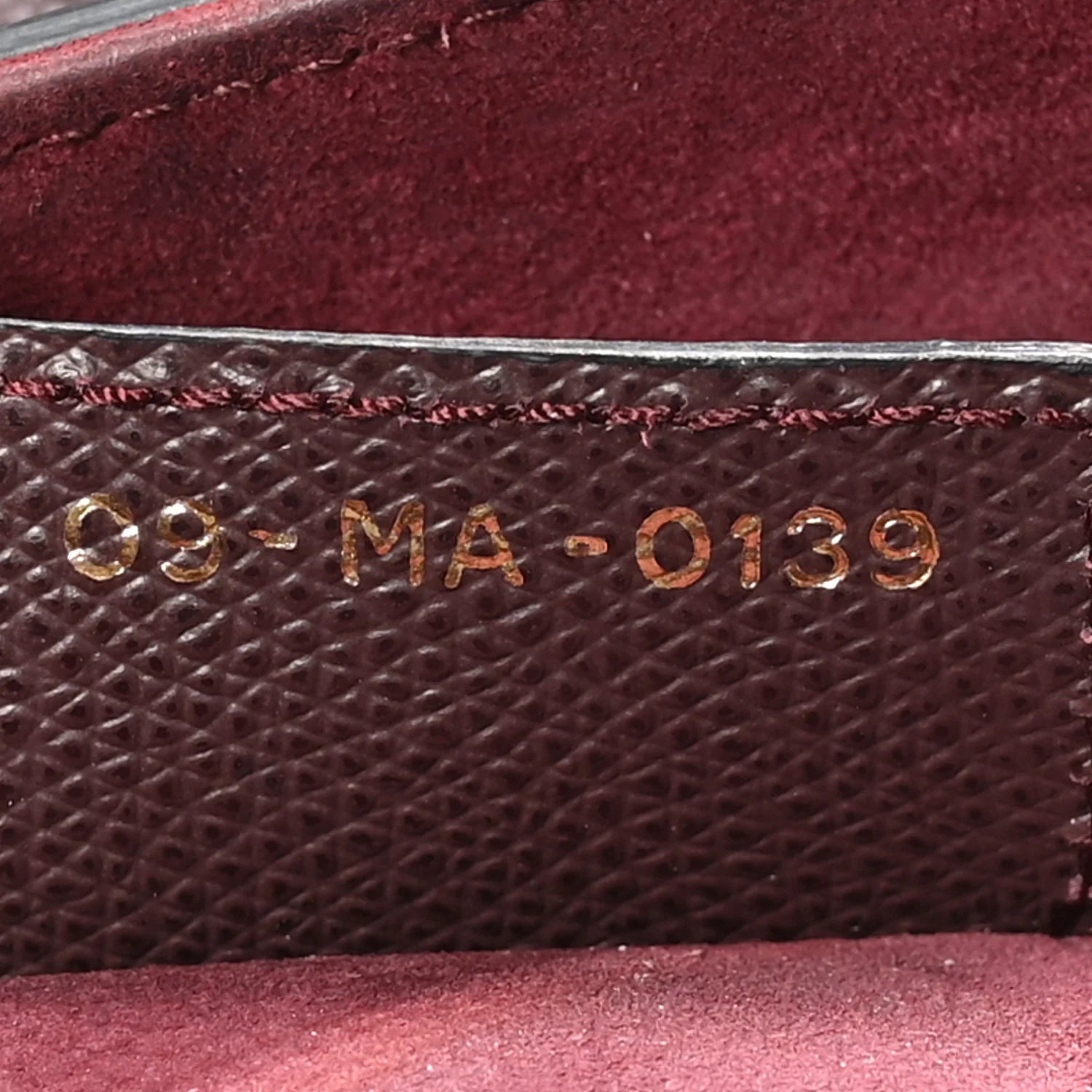 Grained Calfskin Saddle Bag Burgundy