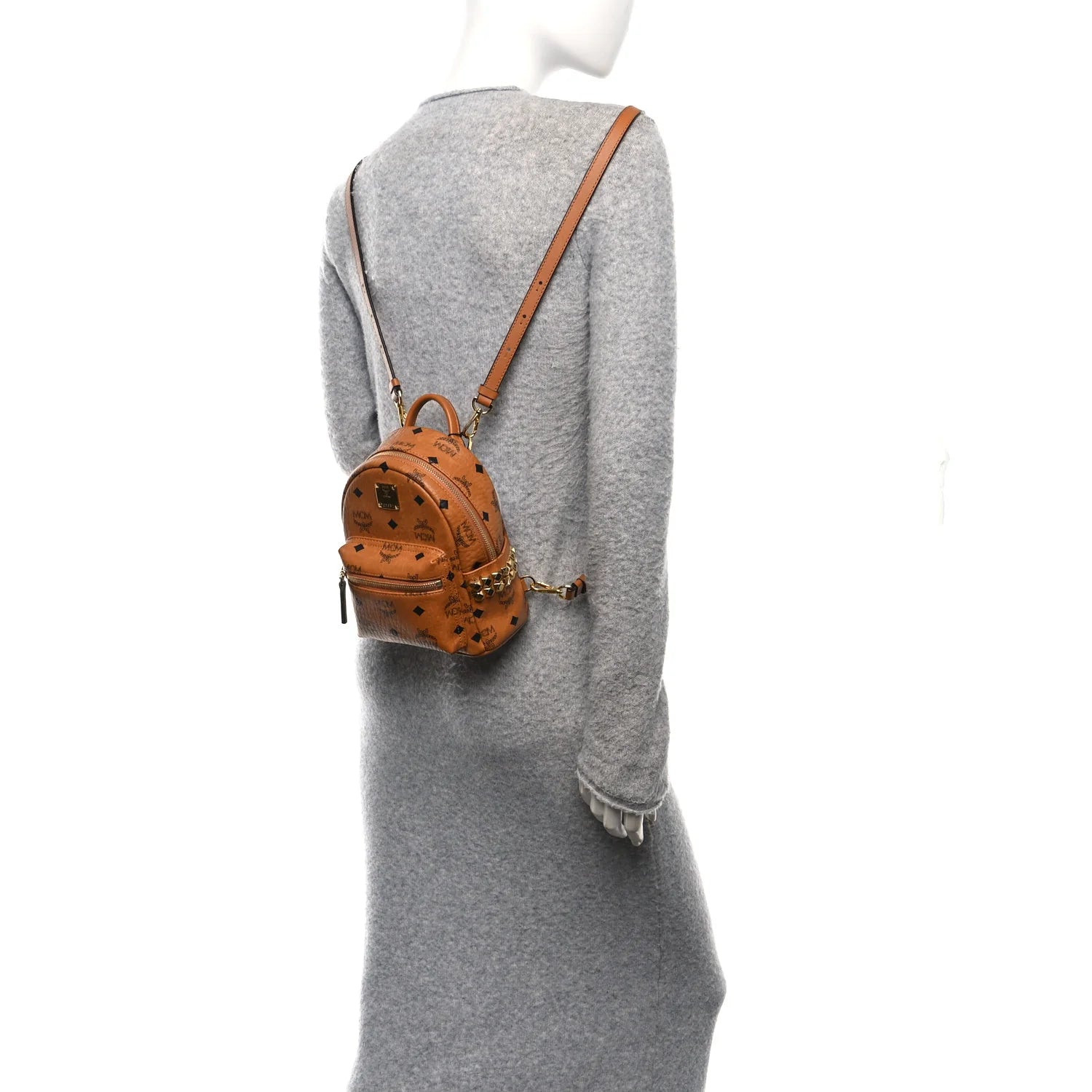 Visetos Side Stud X-Mini Stark Backpack Cognac