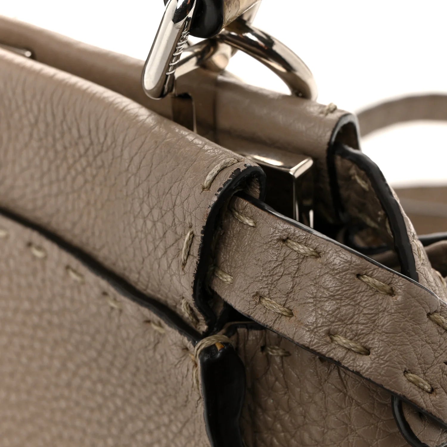 Cuoio Romano Snakeskin Selleria Mini Peekaboo Iconic Satchel Roccia Corda