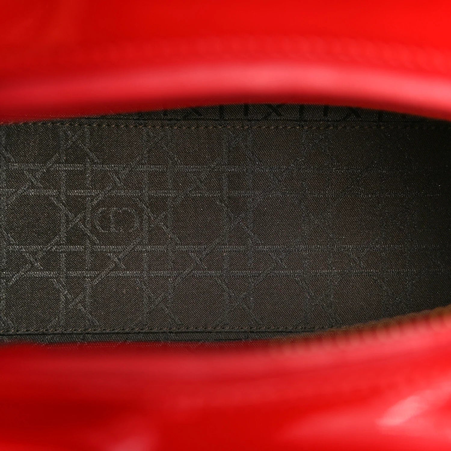 Patent Cannage Medium Lady Dior Red