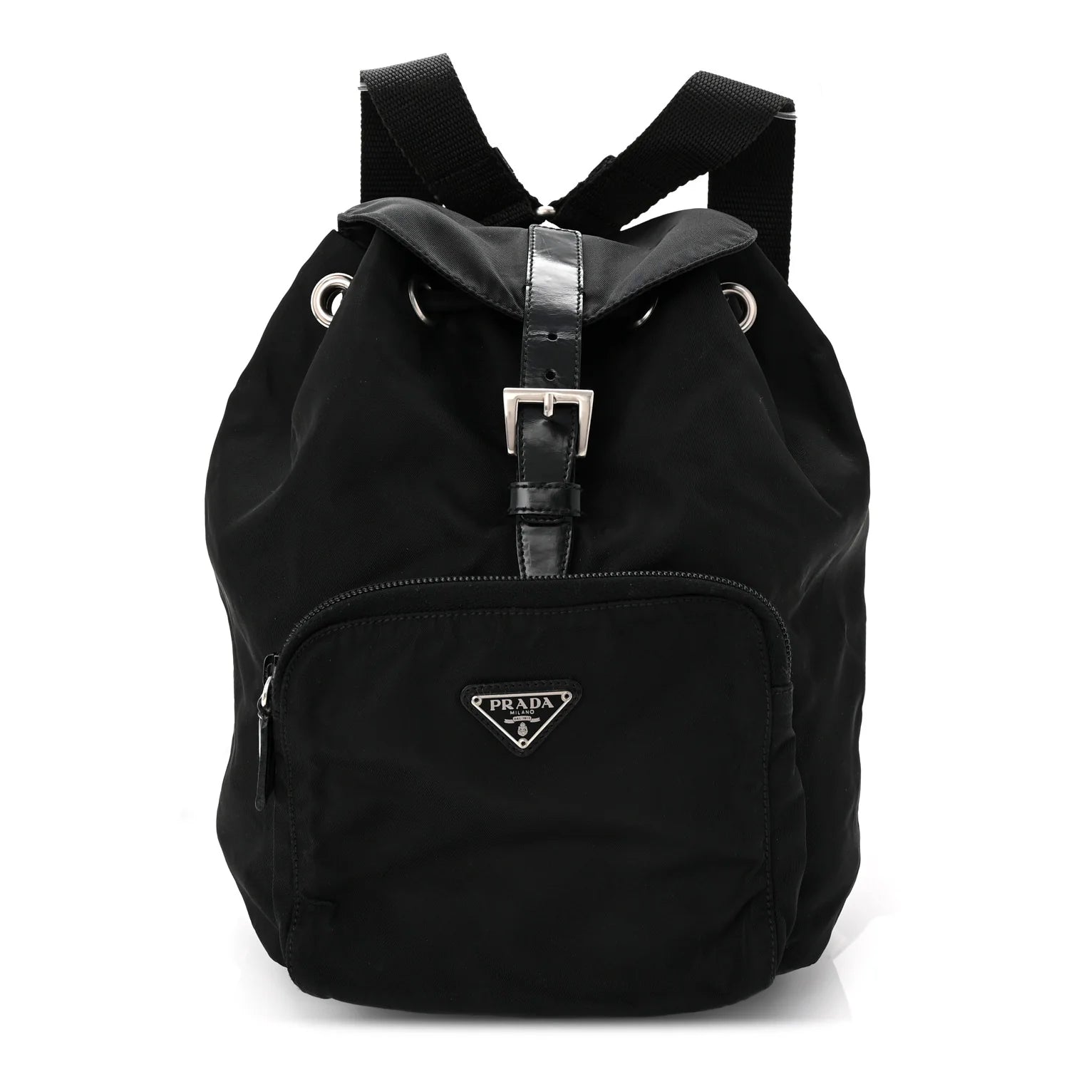 Nylon Vela Mini Cinch Backpack Black