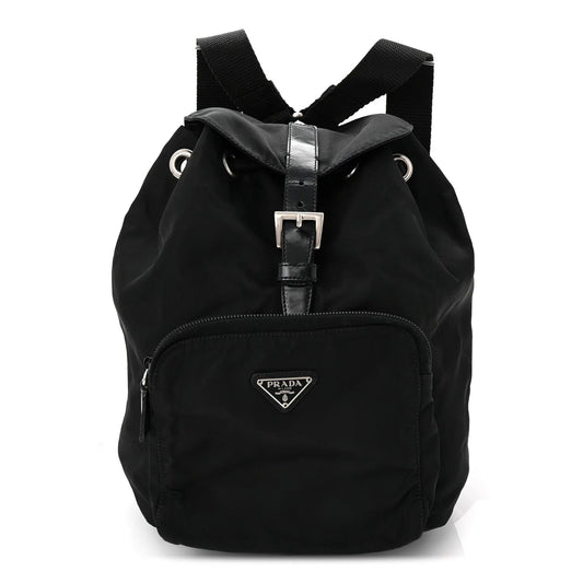 Nylon Vela Mini Cinch Backpack Black