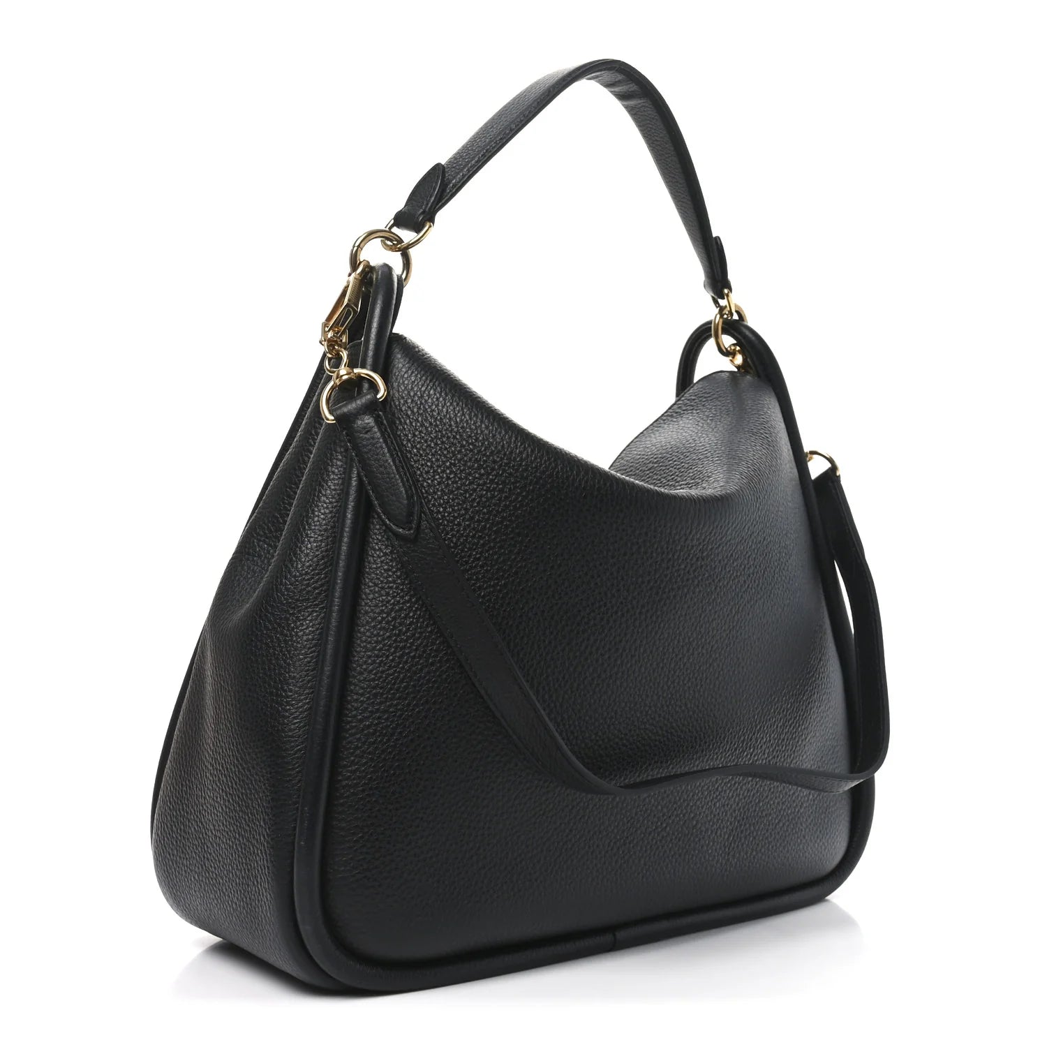 Small Classic Grain Calfskin Leighton Black