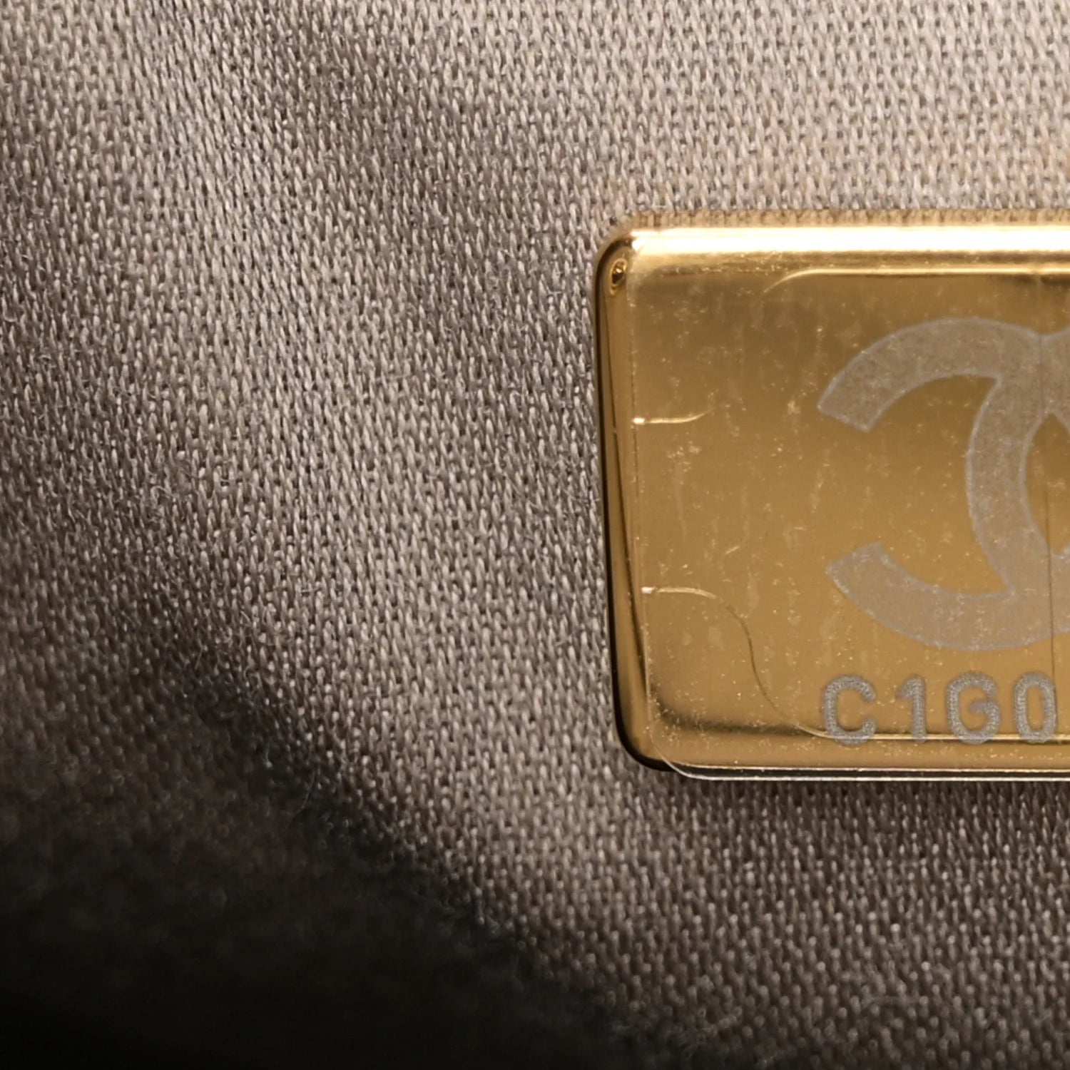 Suede Quilted Small  25 Handbag Dark Grey