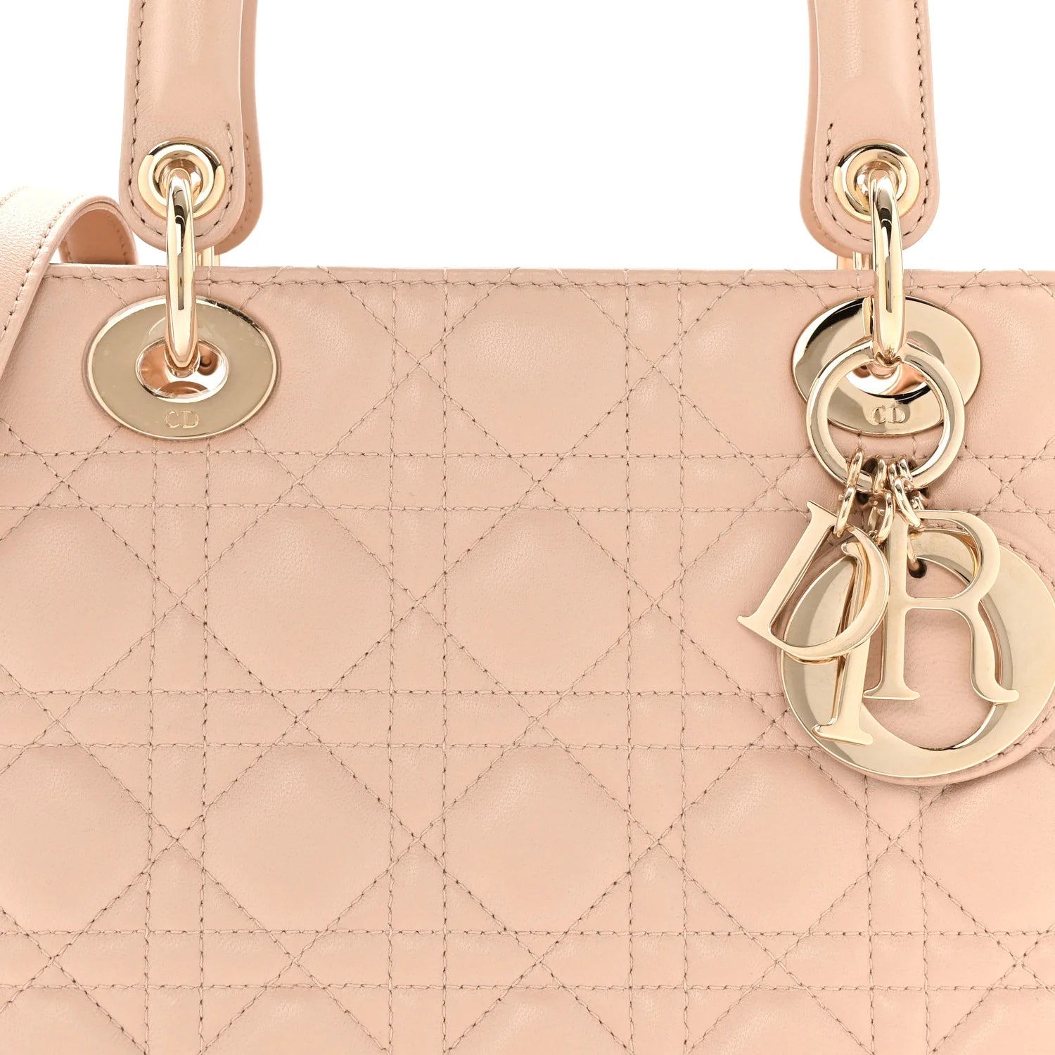 Lambskin Cannage Medium Lady Dior Light Pink