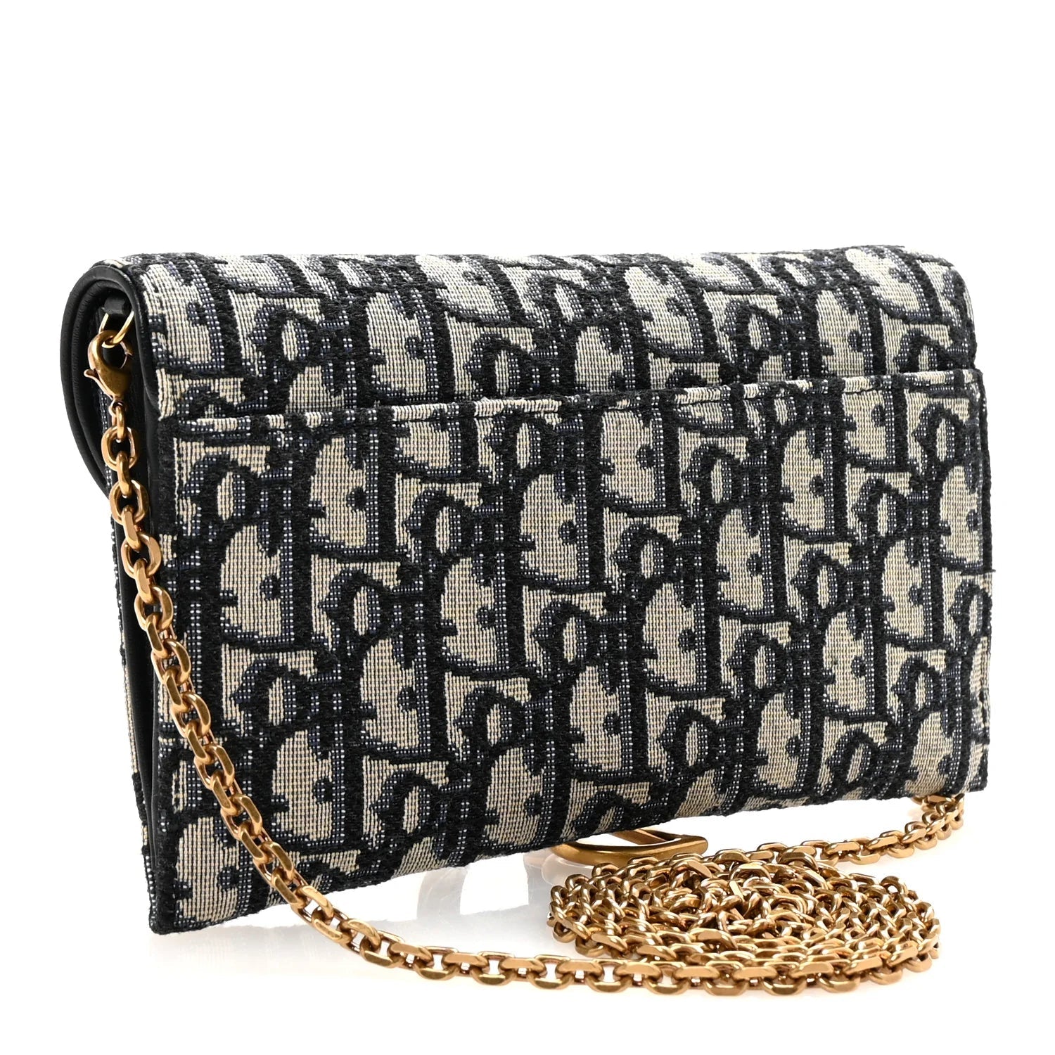 Oblique Saddle Chain Pouch Blue