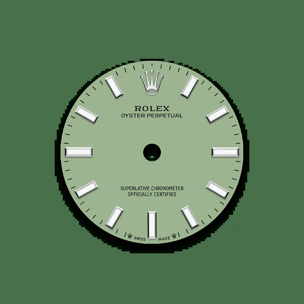 Unworn 2025,  Oyster Perpetual, Oystersteel, 28Mm, Pistachio-Green Dial, Domed Oyster, Ref# 276200-0006, Box and Papers