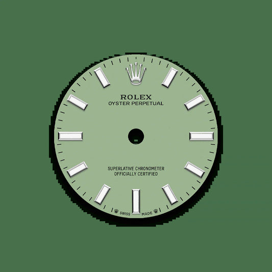 Unworn 2025,  Oyster Perpetual, Oystersteel, 28Mm, Pistachio-Green Dial, Domed Oyster, Ref# 276200-0006, Box and Papers