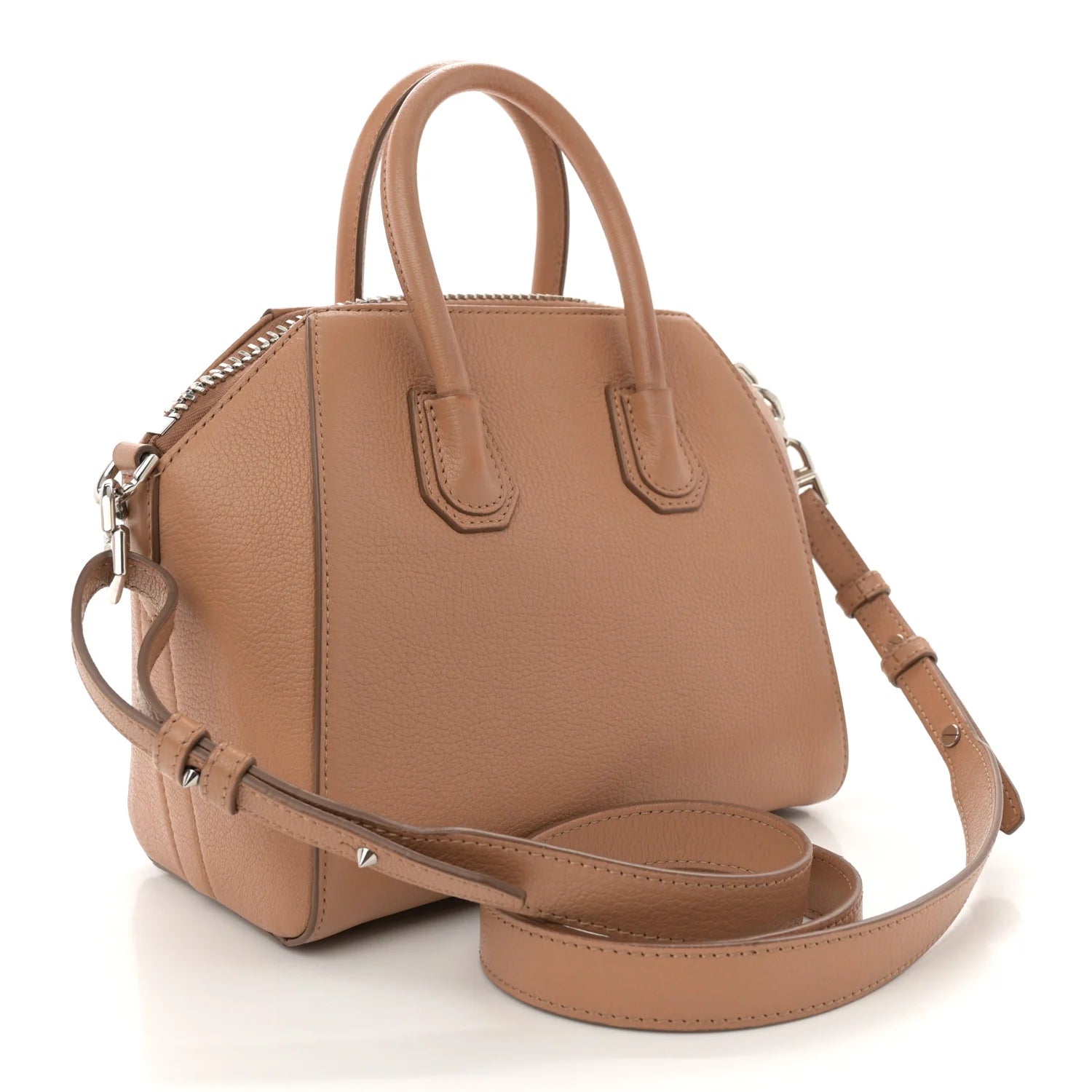 Sugar Goatskin Mini Antigona Medium Beige