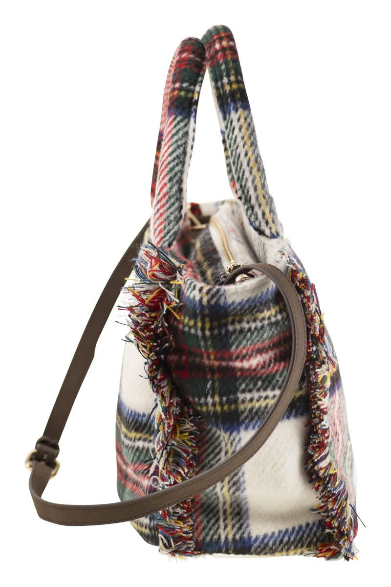 COLETTE - WOOL-EFFECT BAG with LOGO