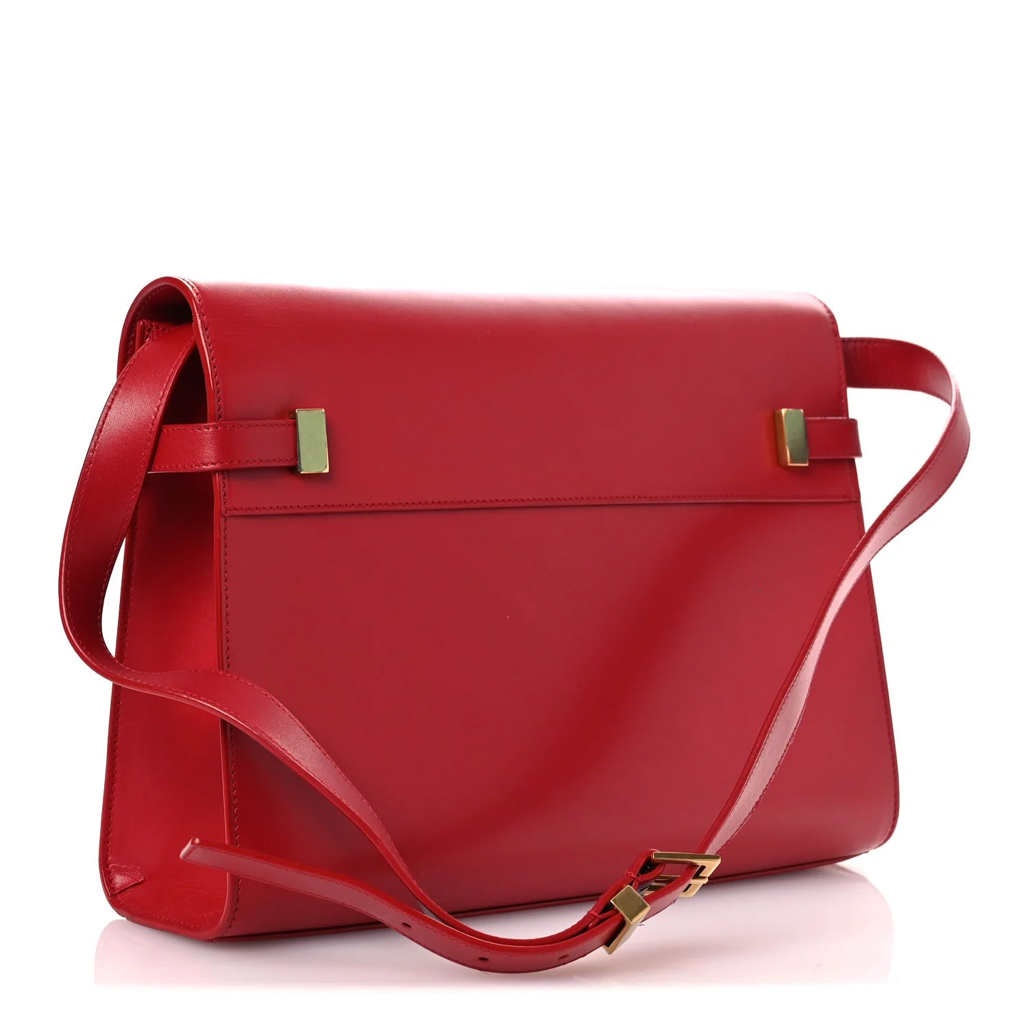 Smooth Calfskin Manhattan Shoulder Bag Rouge Eros