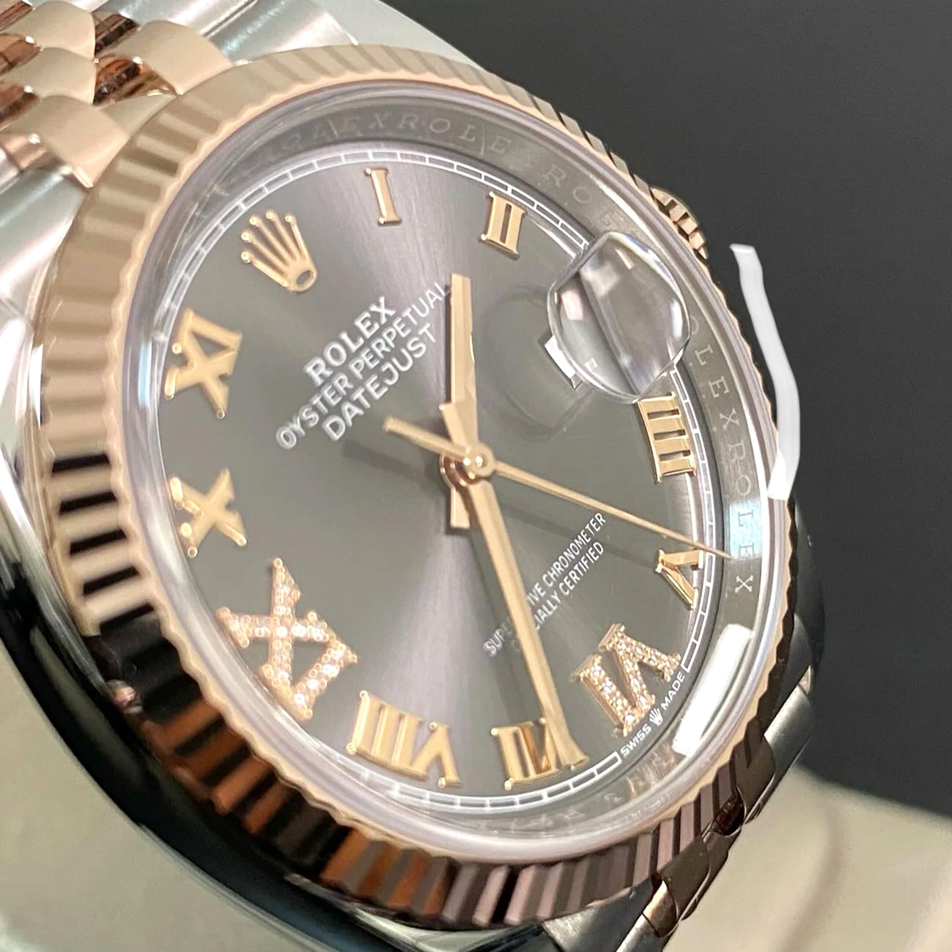 Datejust 36, 18K Everose Gold and Stainless Steel, 36Mm, Ref# 126231-0023