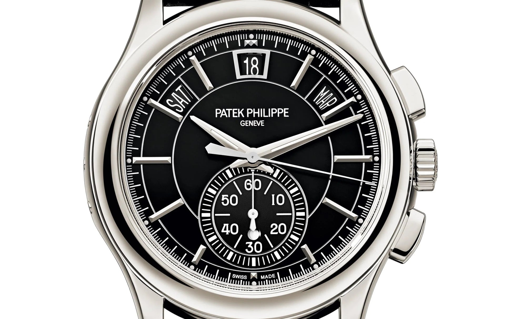 Patek Philippe 5905P Annual Calendar Flyback Chronograph Platinum 42Mm Automatic Luxury Watch