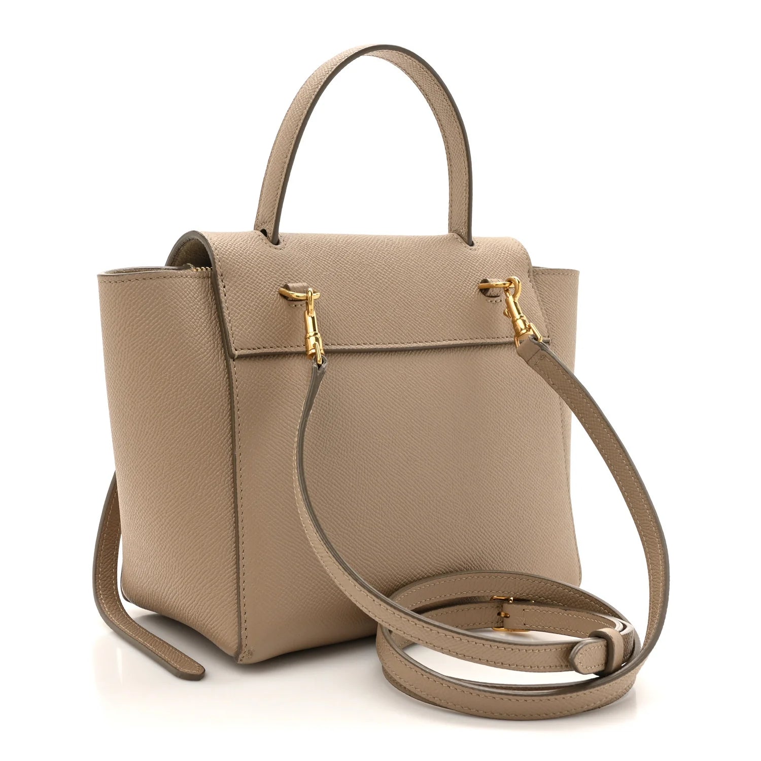 Grained Calfskin Nano Belt Bag Light Taupe