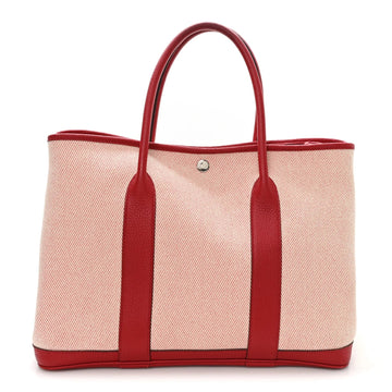 Twill H Negonda Garden Party Tote 36 MM Ecru Rouge Piment
