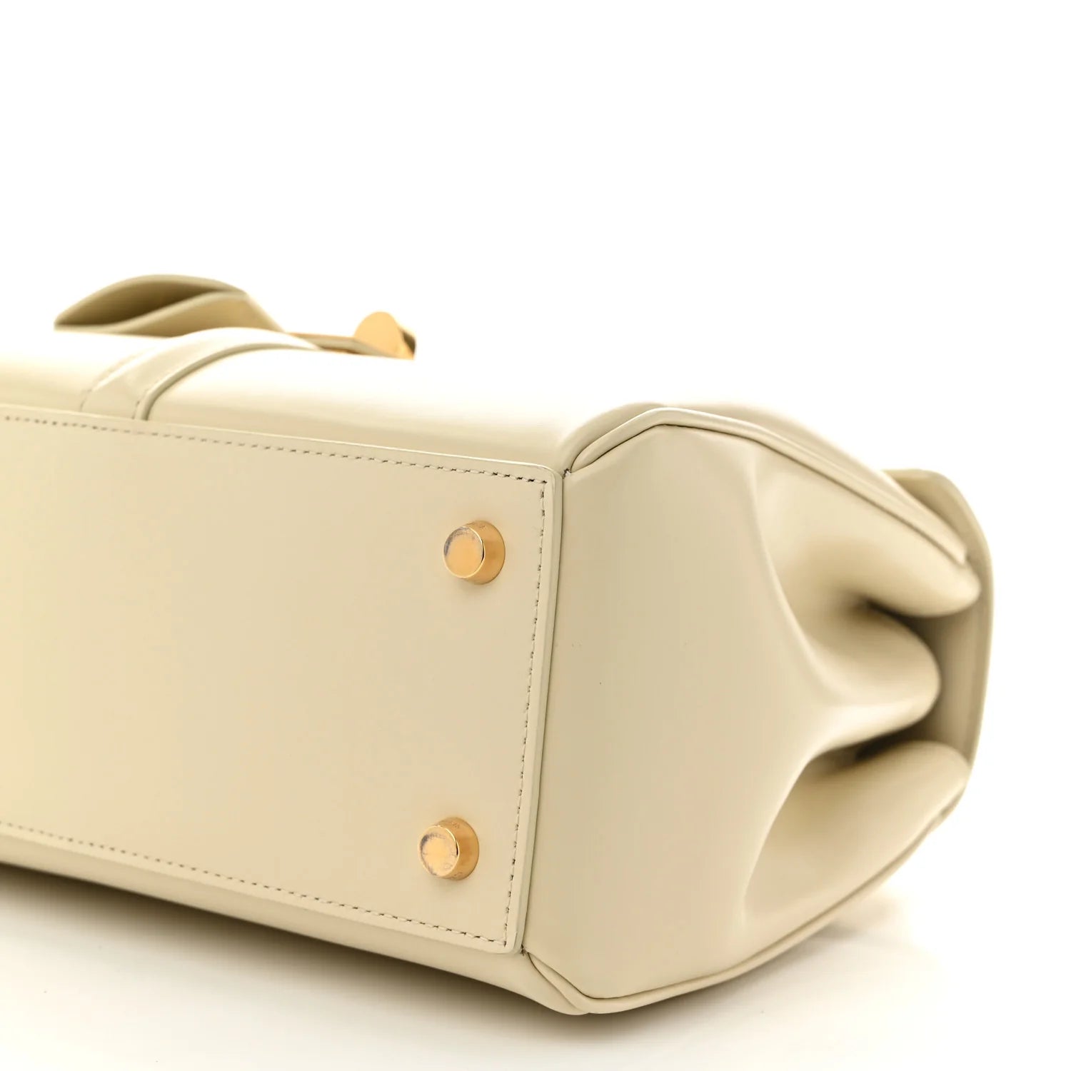 Satinated Calfskin Small 16 Top Handle Bag Beige