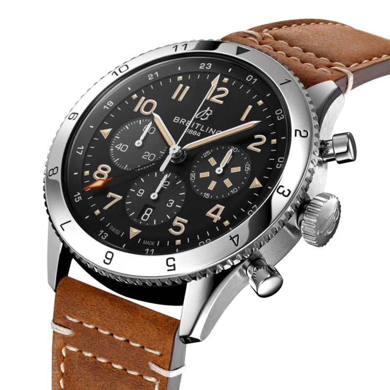 Super AVI B04 Chronograph GMT 46 P-51 MUSTANG Ref# AB04453A1B1X1, Box and Papers