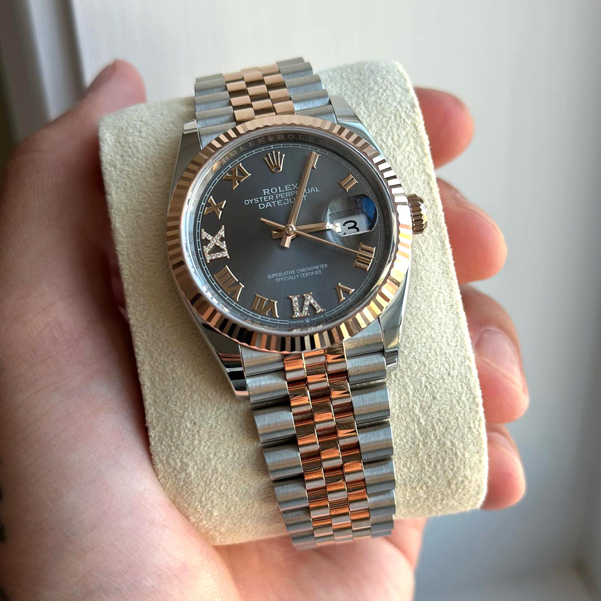 Datejust 36, 18K Everose Gold and Stainless Steel, 36Mm, Ref# 126231-0023