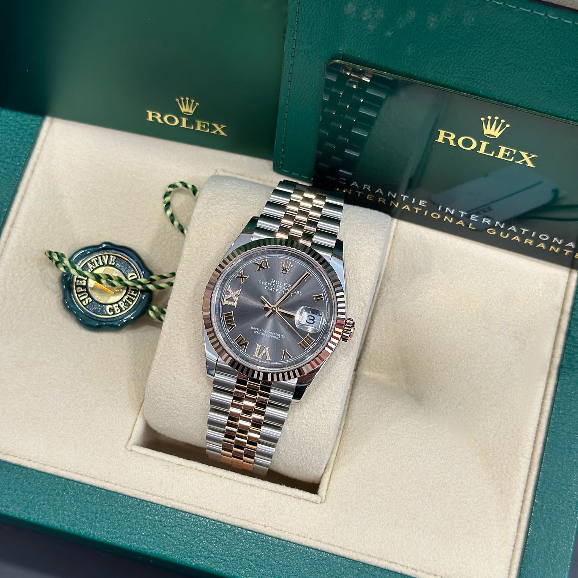 Datejust 36, 18K Everose Gold and Stainless Steel, 36Mm, Ref# 126231-0023