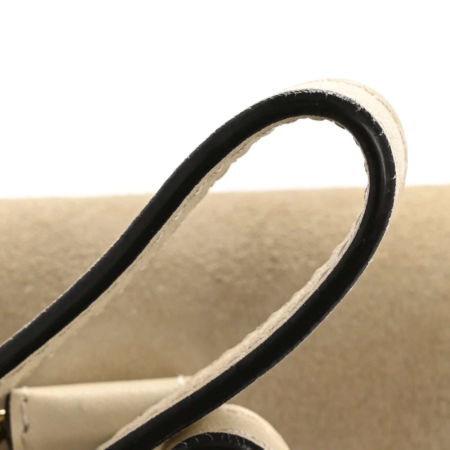 Suede Calfskin Mini Faye Backpack off White