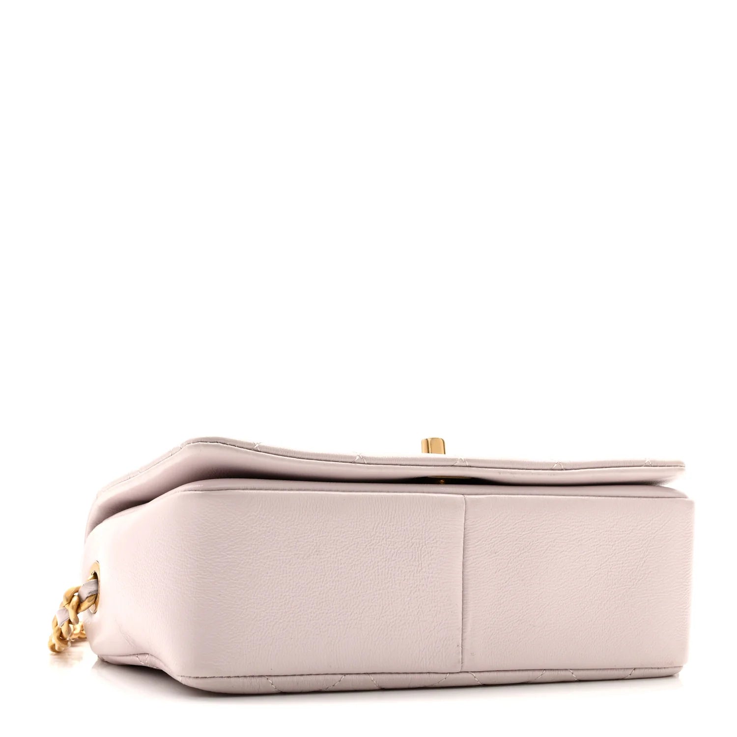 Shiny Lambskin Quilted Small Fashion Therapy Flap Bag Lilac