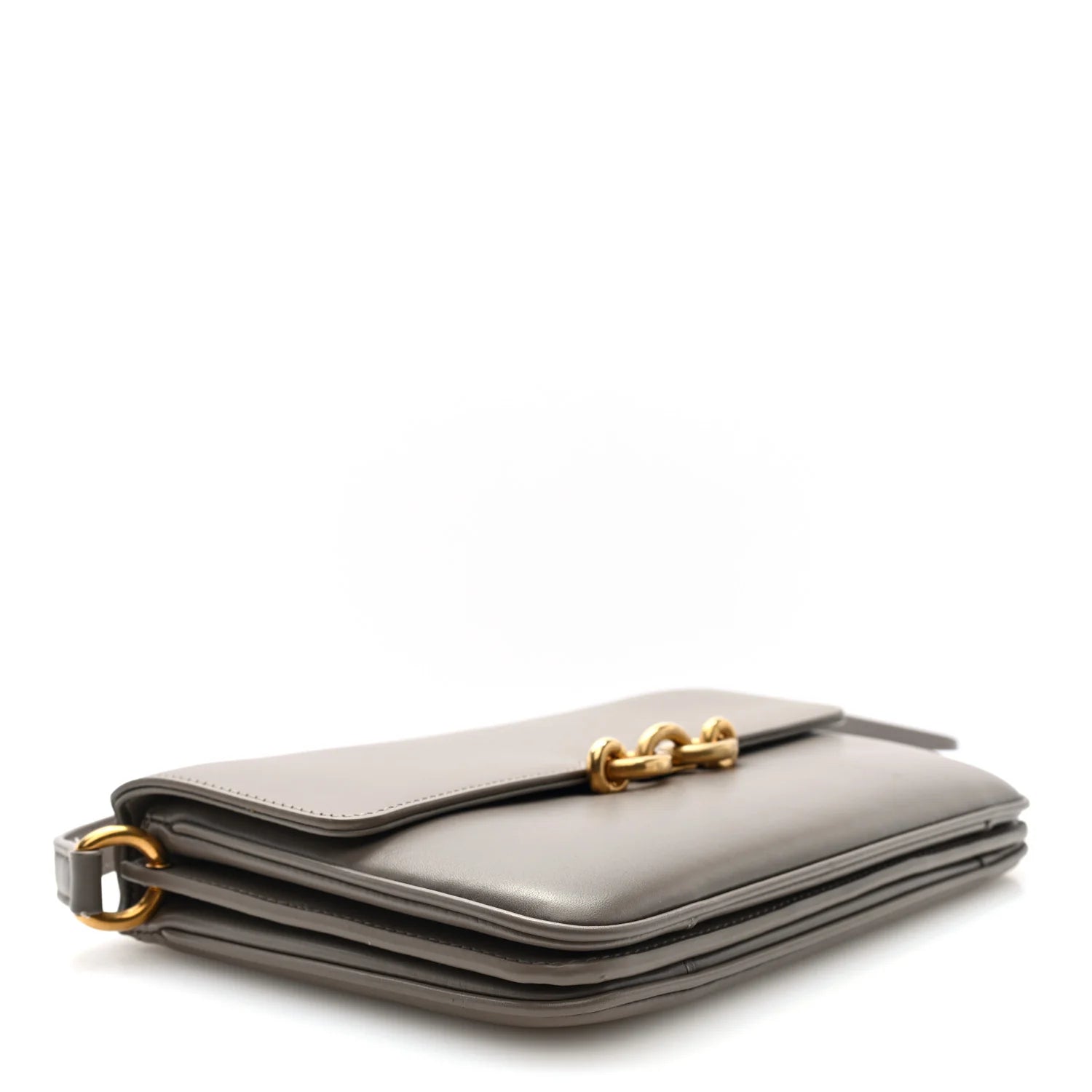 Smooth Calfskin Le Maillon Satchel Dark Beige