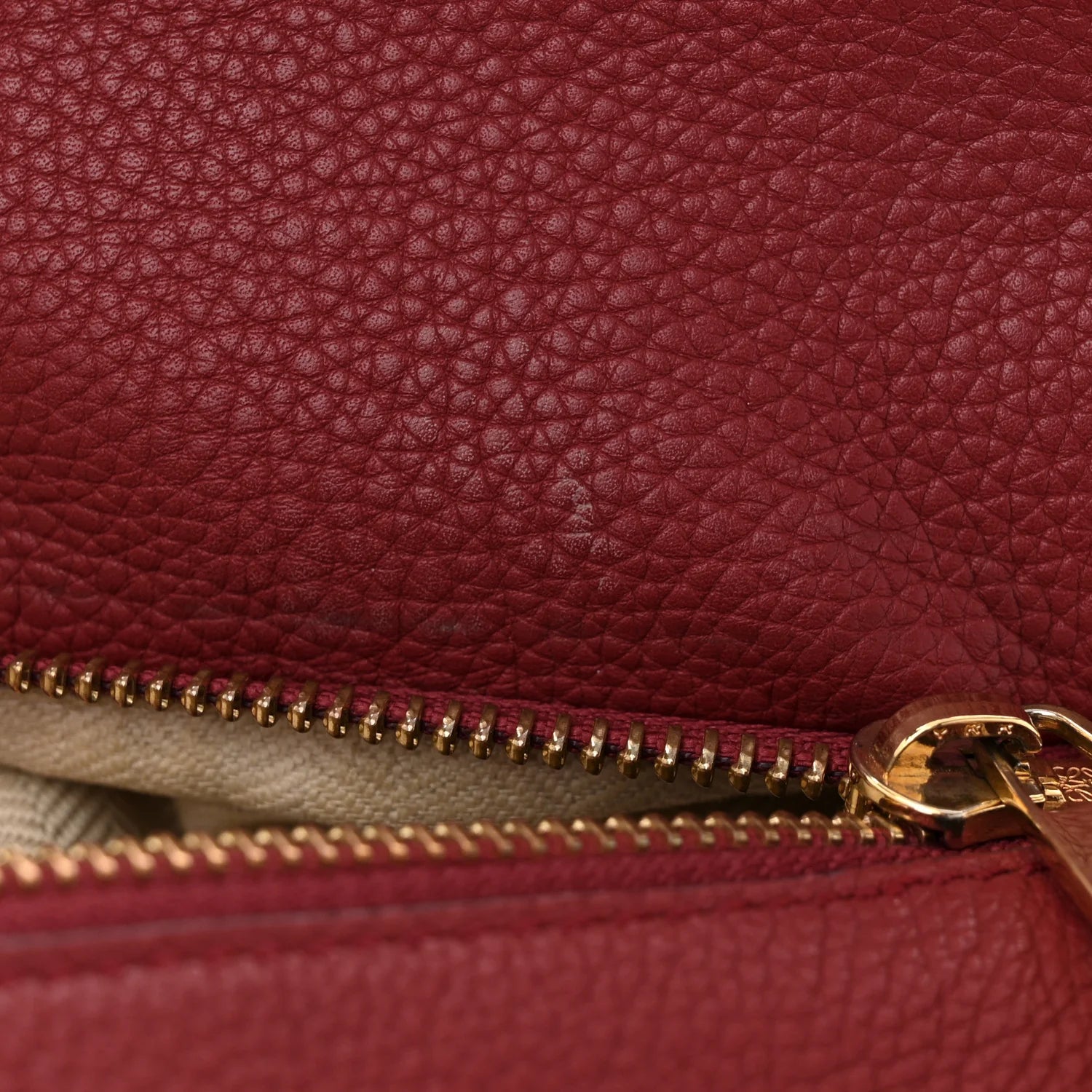 Grained Calfskin Small Puzzle Bag Rouge