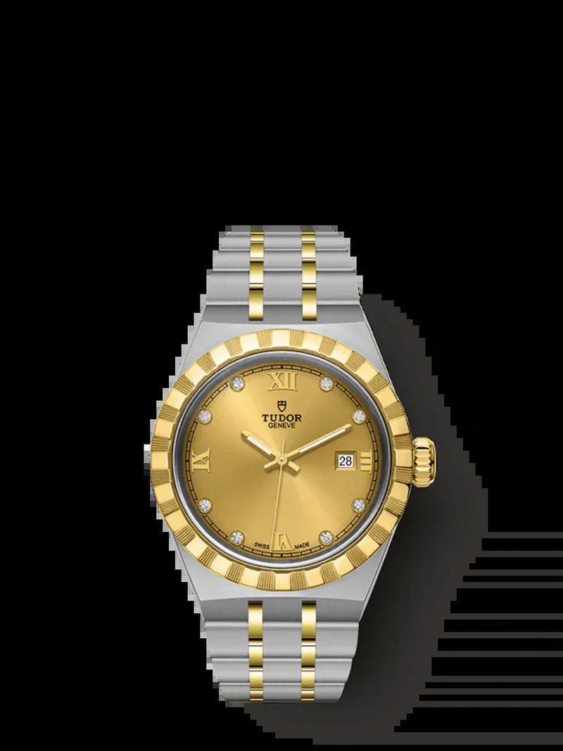 Royal, Stainless Steel and 18K Yellow Gold with Diamond-Set, 28Mm, Ref# M28303-0006