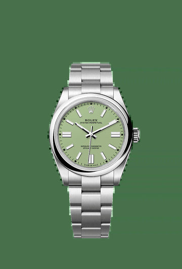 Unworn 2025,  Oyster Perpetual, Oystersteel 41Mm, Pistachio-Green Dial, Domed Oyster, Ref# 134300-0006, Box and Papers