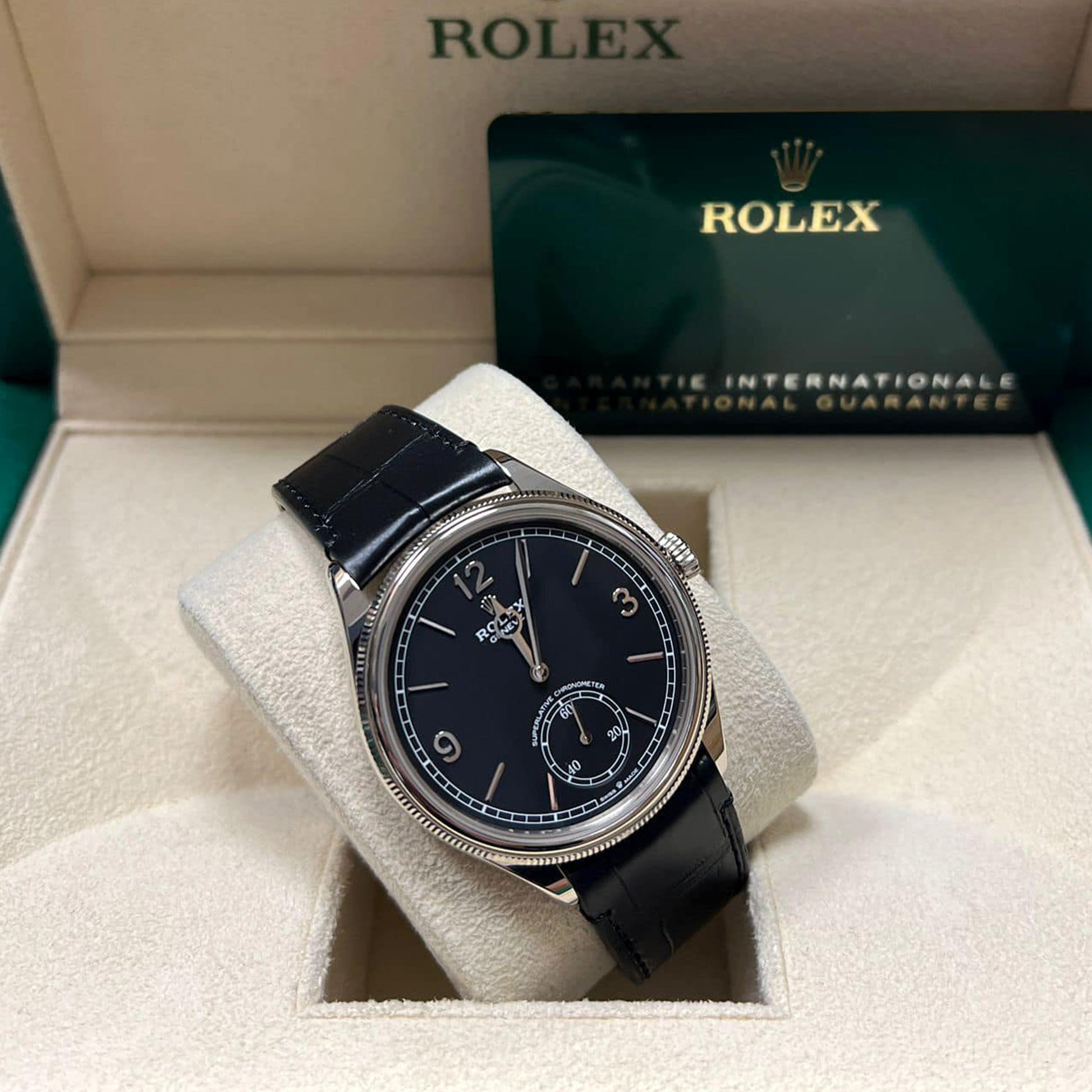 Unworn  Perpetual 1908, 39Mm, 18K White Gold, Ref# 52509-0002