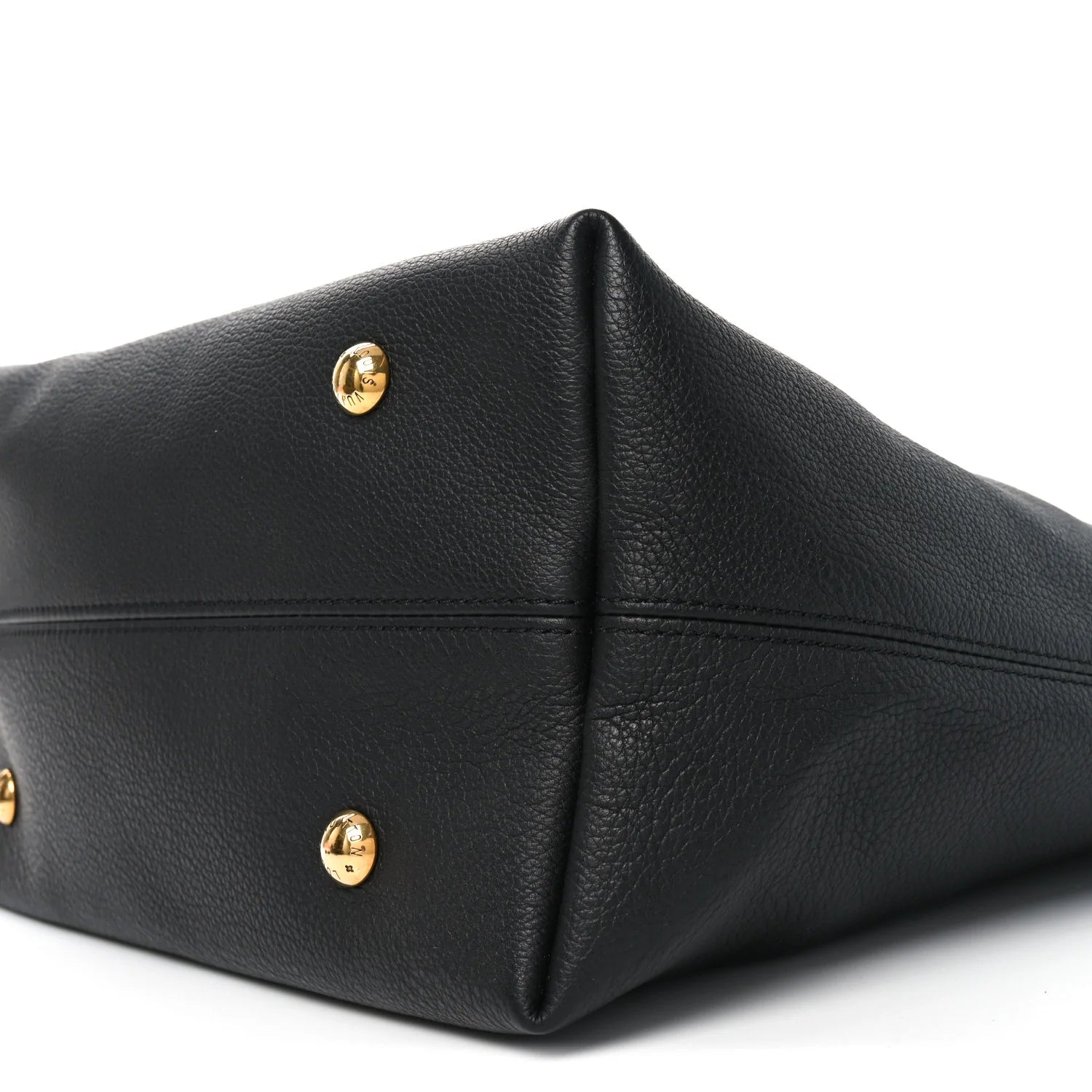 Grained Calfskin Low Key Hobo MM Black