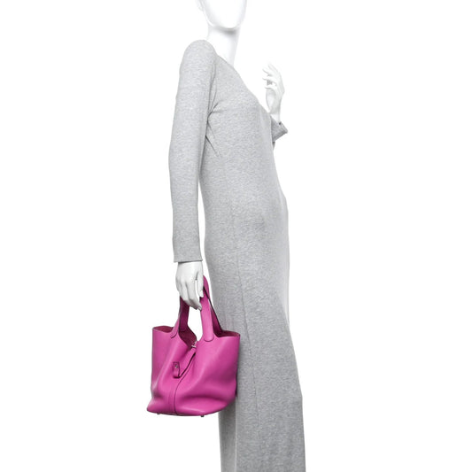 Taurillon Clemence Picotin Lock 22 MM Magnolia