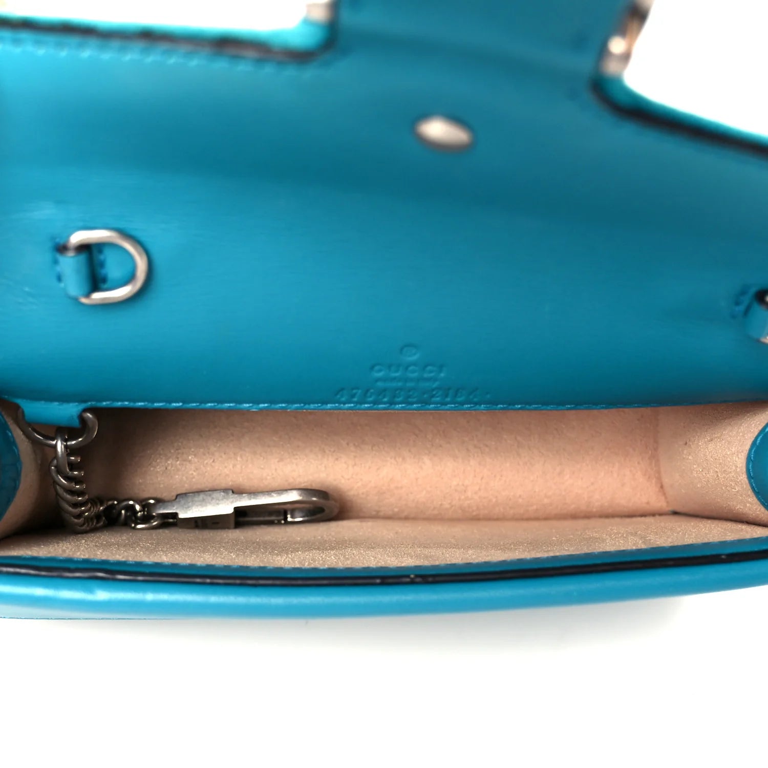 Velvet Super Mini Dionysus Shoulder Bag Pavone Cyan