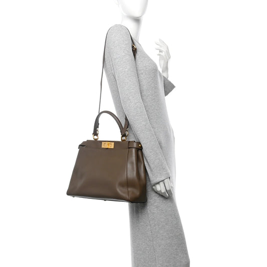 Vitello Morgan Snakeskin Medium Peekaboo Iconic Satchel Foresta