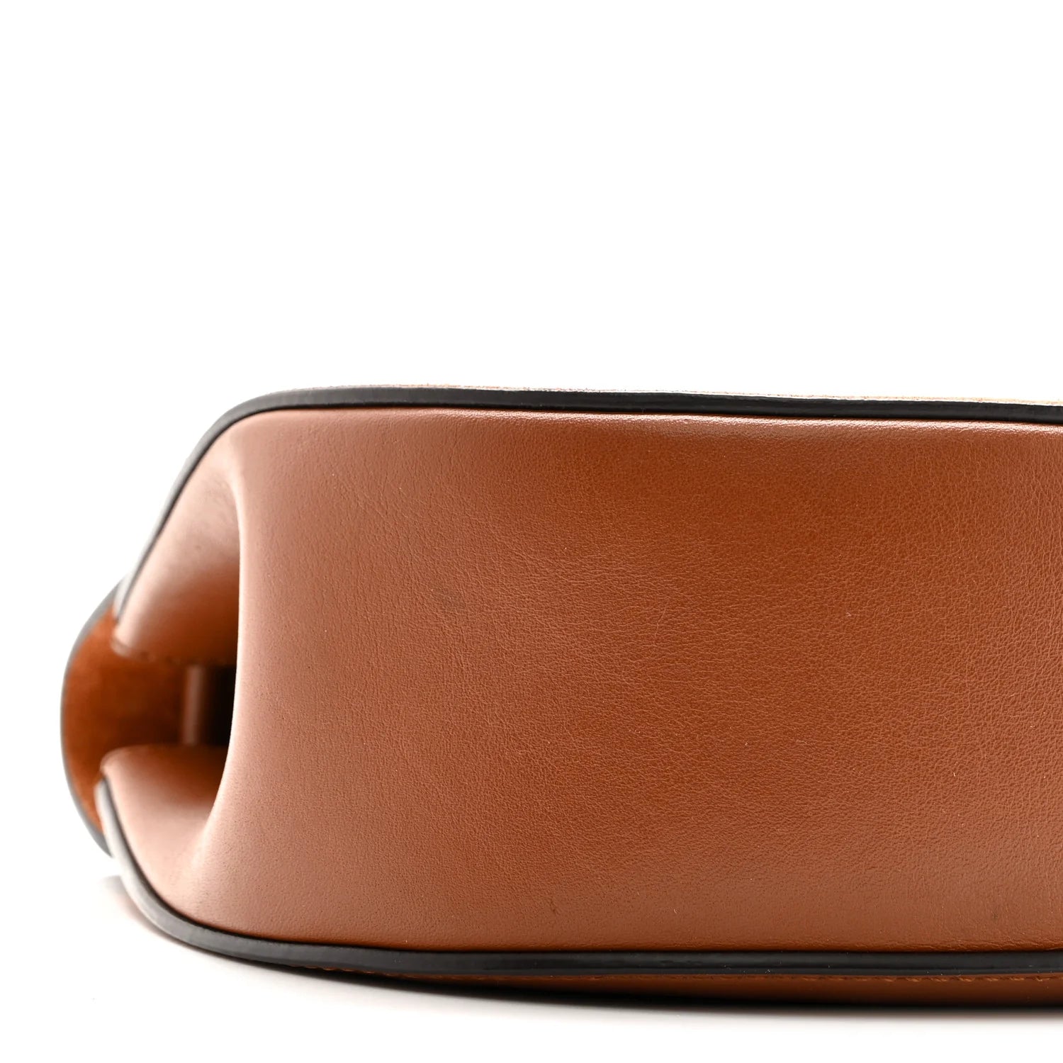 Suede Smooth Calfskin Drew Shoulder Bag Classic Tobacco