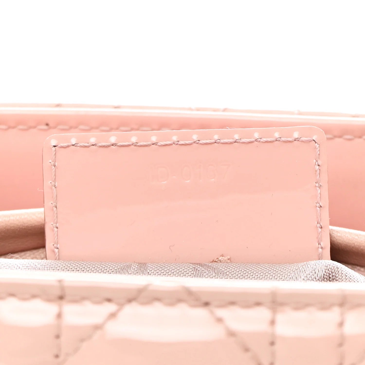 Patent Cannage Medium Lady Dior Rose Clair