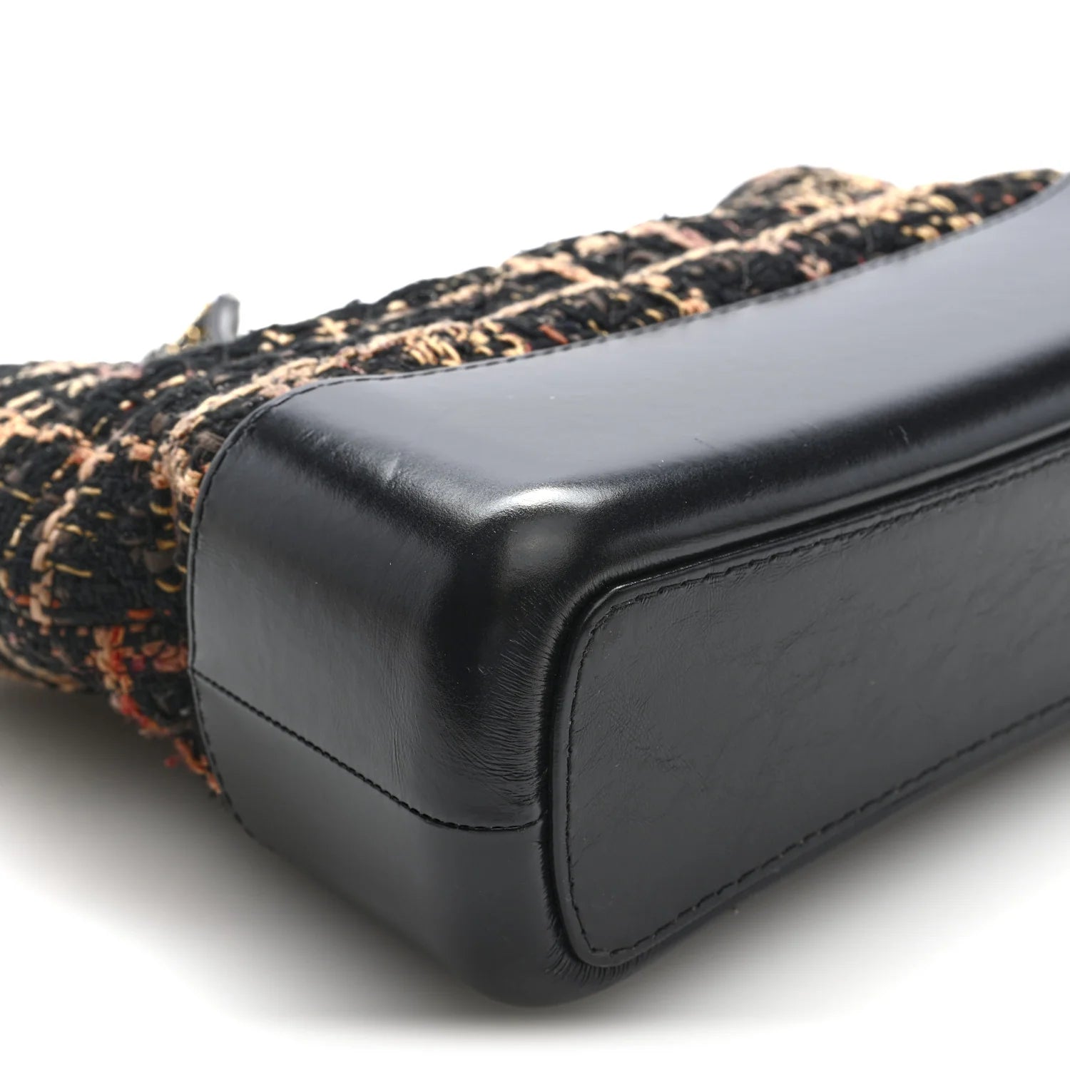 Tweed Calfskin Medium Gabrielle Hobo Black Brown