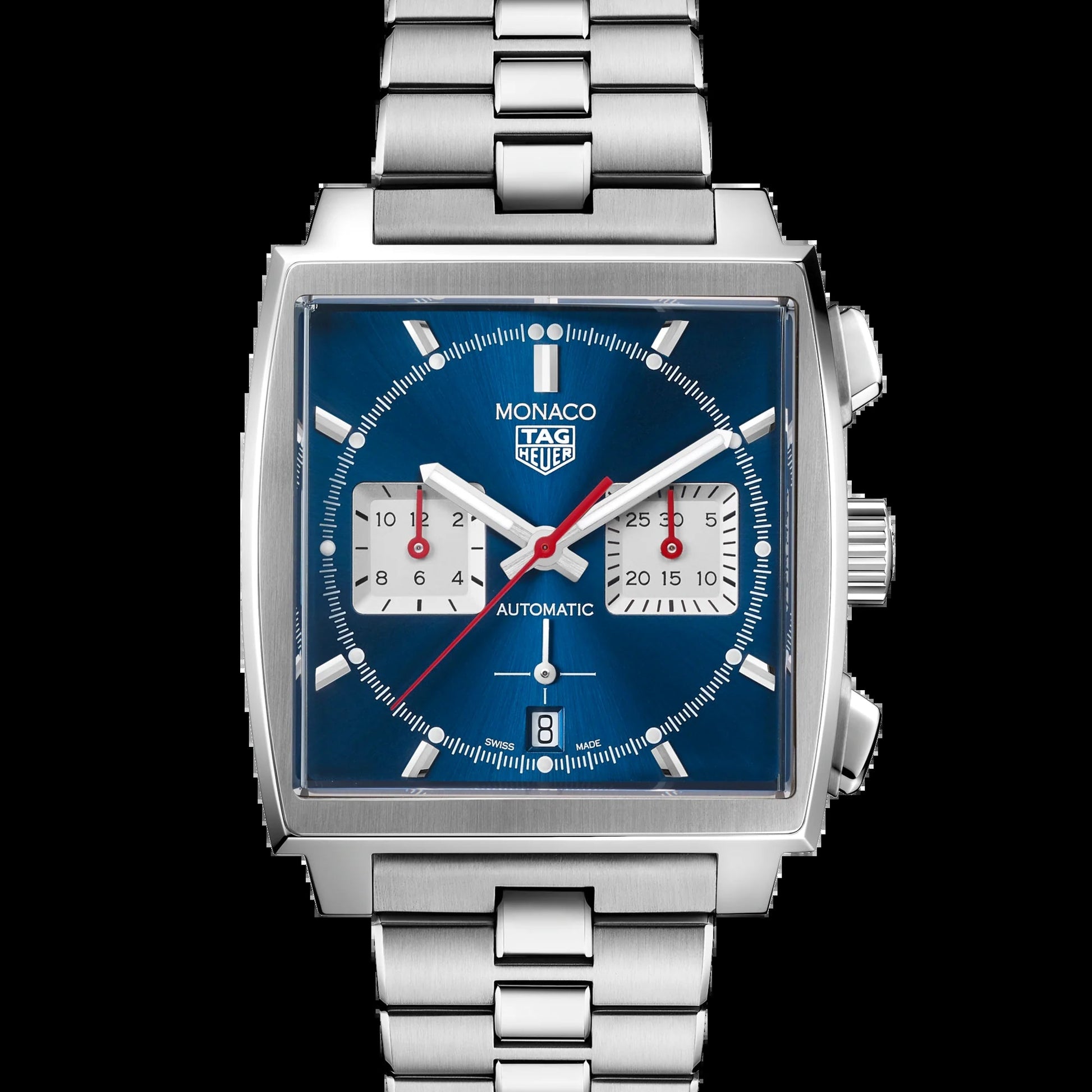 Unworn  Monaco Chronograph Automatic, Stainless Steel, 39Mm, Ref# CBL2111.BA0644, Box and Papers