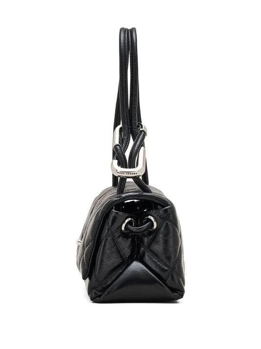 MINI DUAL BLACK LEATHER SHOULDER BAG
