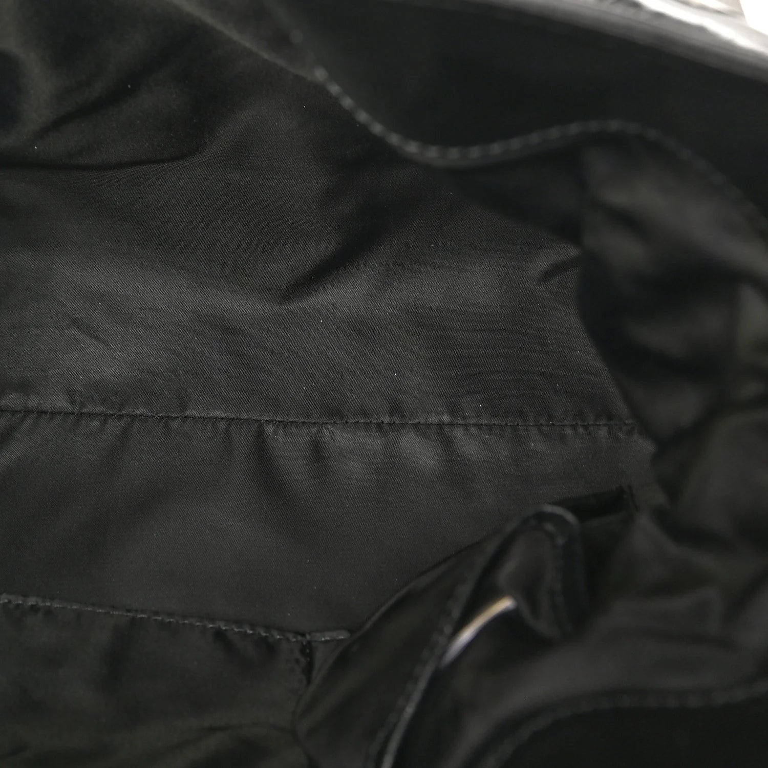 Nylon Beat Check Studded Hobo Black