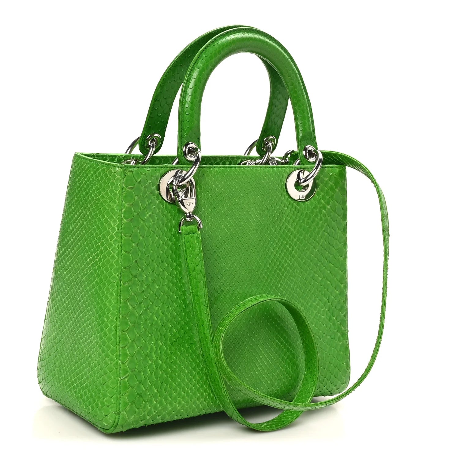 Snakeskin Medium Lady Dior Green