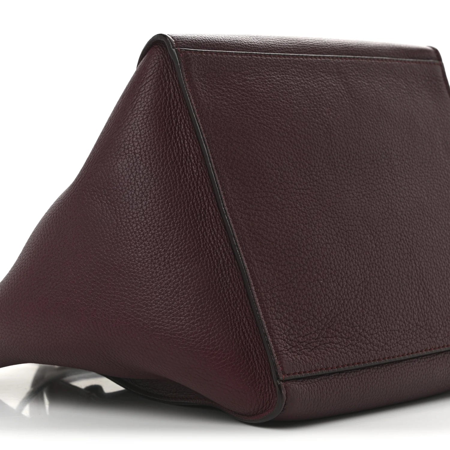 Supple Grained Calfskin Small Big Bag Wine
