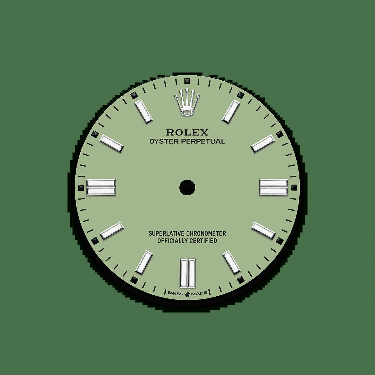 Unworn 2025,  Oyster Perpetual, Oystersteel 41Mm, Pistachio-Green Dial, Domed Oyster, Ref# 134300-0006, Box and Papers