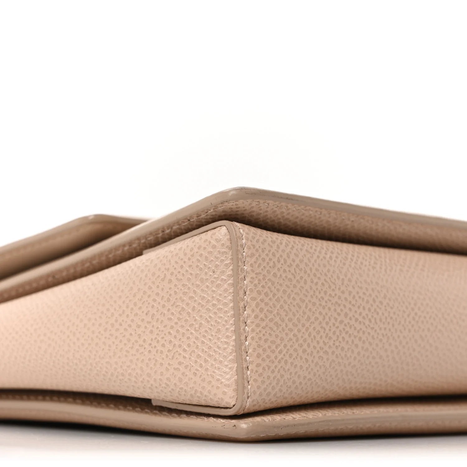 Printed Calfskin Ginny Shoulder Bag Beige