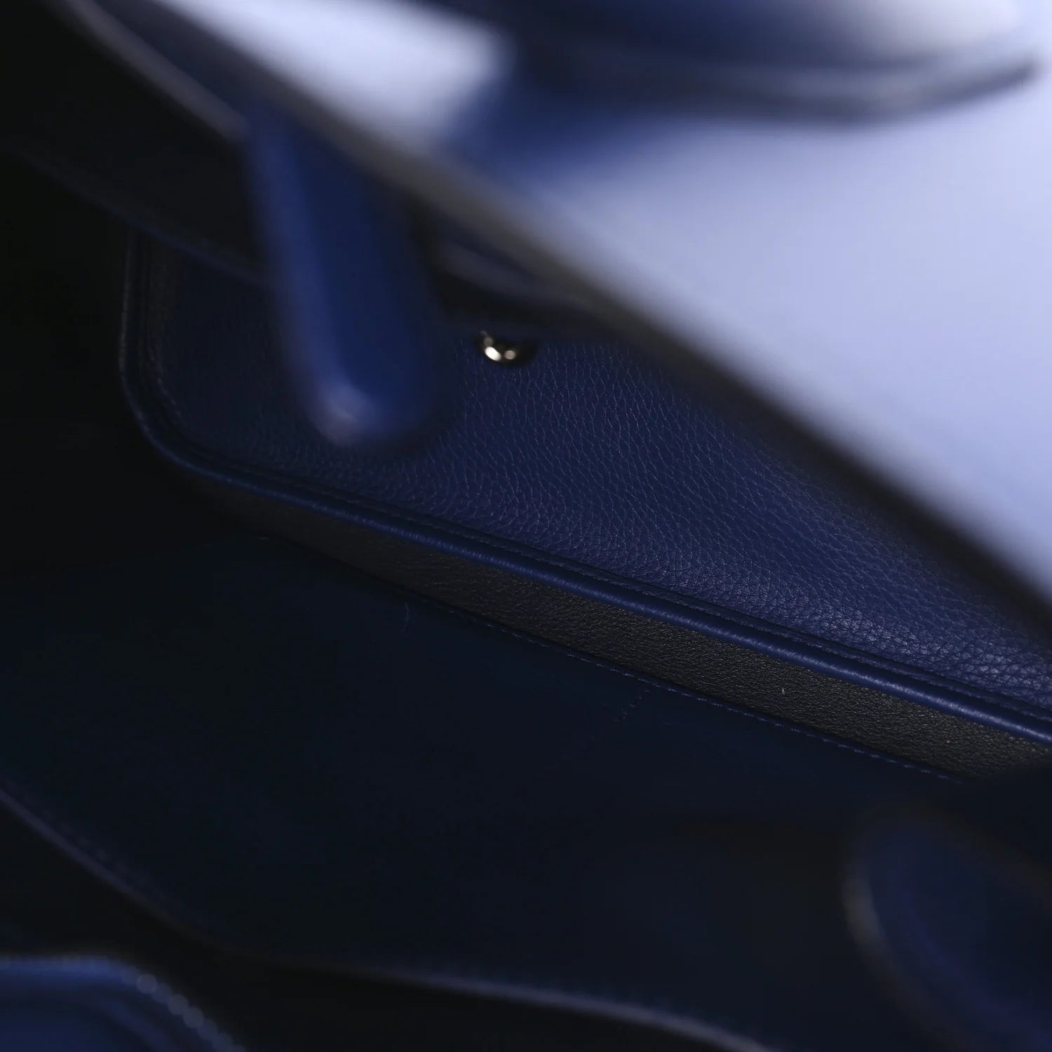 Grained Calfskin Bar Tote Blue