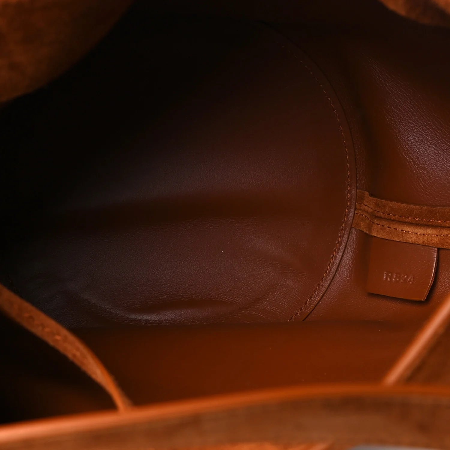 Suede Calfskin Mini Lotus Tote Caramel