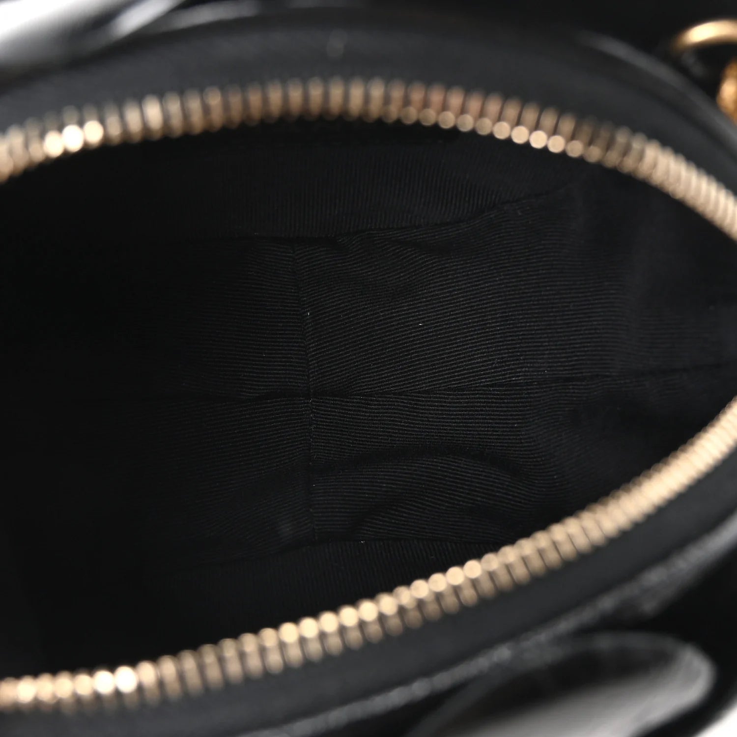 Patent Lambskin Camellia Bouquet Clutch with Chain Black