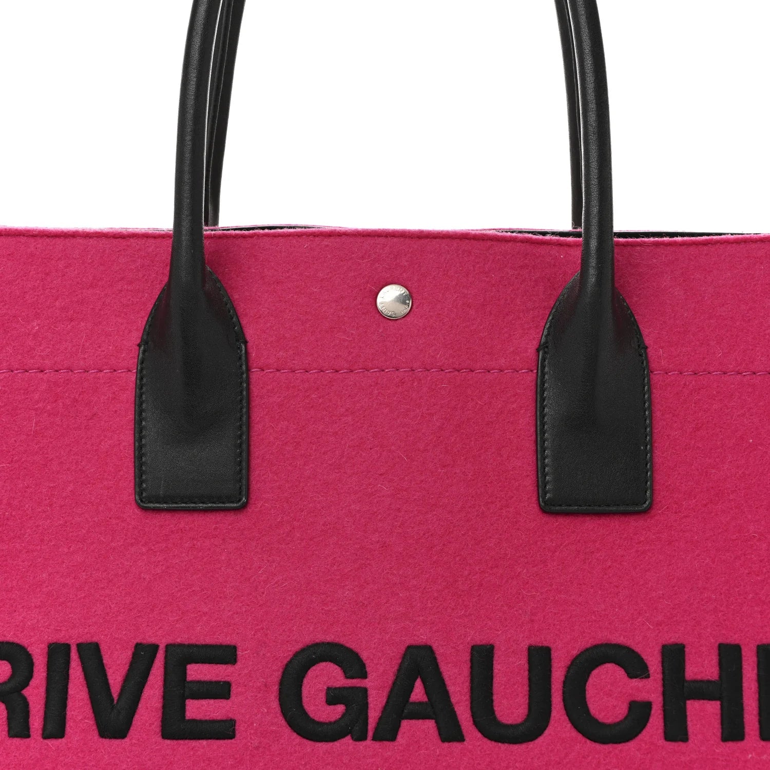 Wool Rive Gauche Tote Fuchsia